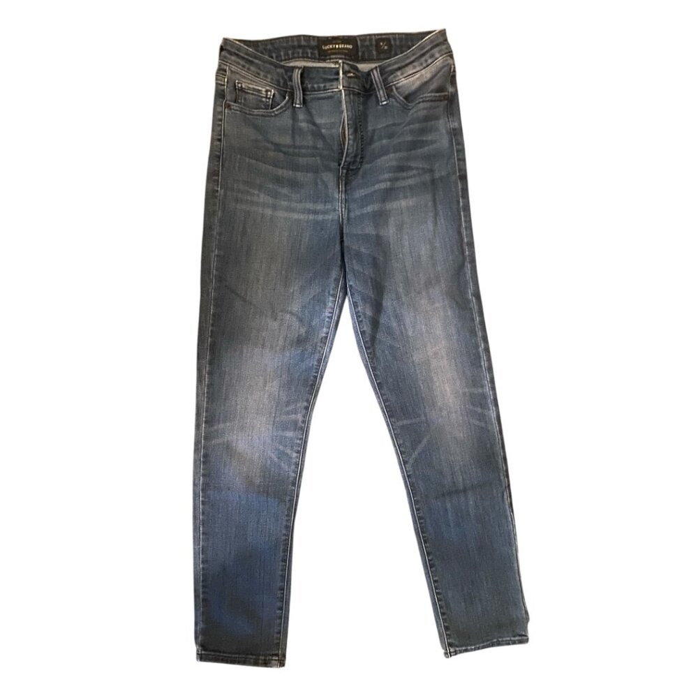 Lucky Brand Blue Skinny Jeans with Vintage Fading
